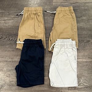 Cat & Jack BUNDLE (4) Boy's Small 6/7 Pull-On Chino Shorts